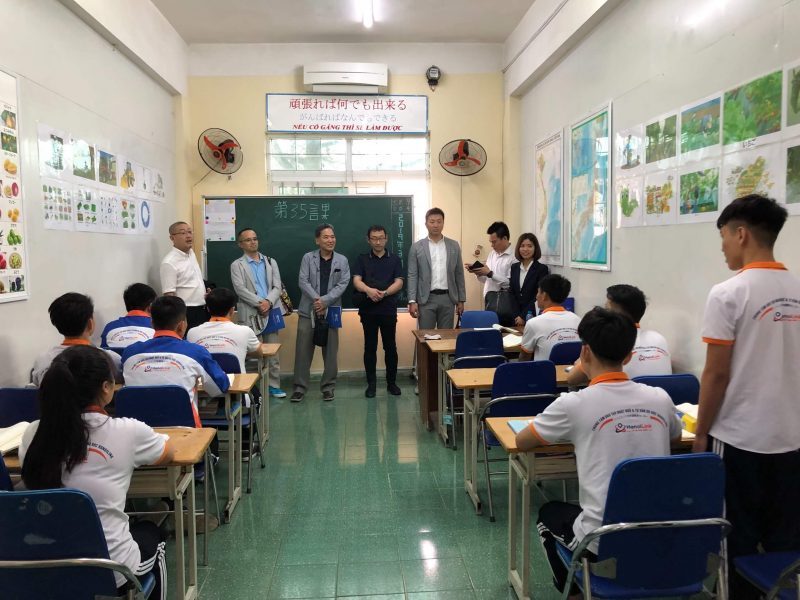Lớp học của thực tập sinh Nhật Bản tại Hanoilink