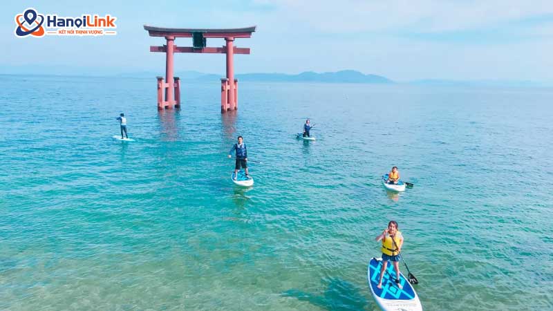 thuyền kayak hồ biwa
