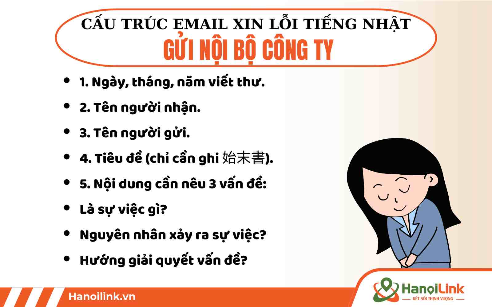 Cách viết mail xin lỗi bằng tiếng Nhật