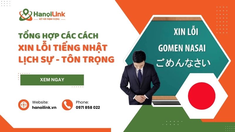 Tổng hợp cách xin lỗi trong tiếng Nhật