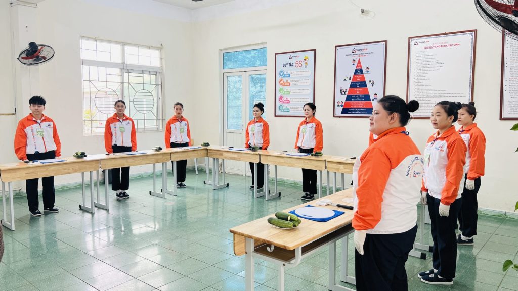 Phần thi thực hành của đơn hàng chế biến thực phẩm