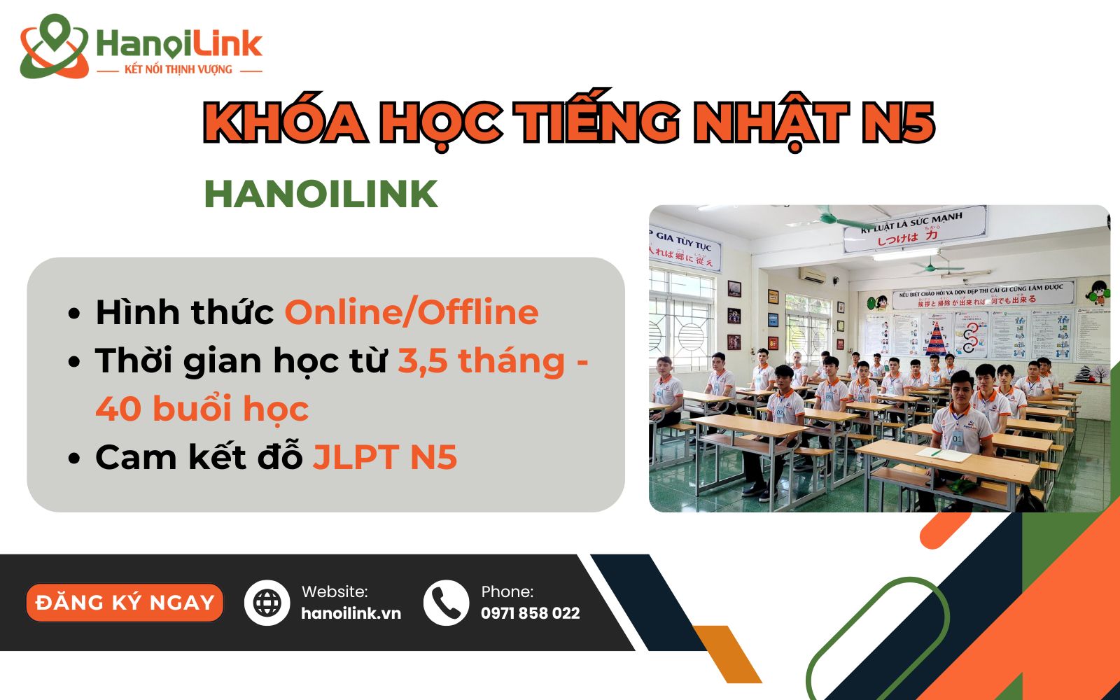 Giáo trình học tiếng Nhật cho người mới bắt đầu tại HanoiLink được trung tâm tự biên soạn