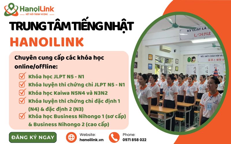 Đăng ký khóa học tiếng nhật tại HanoiLink