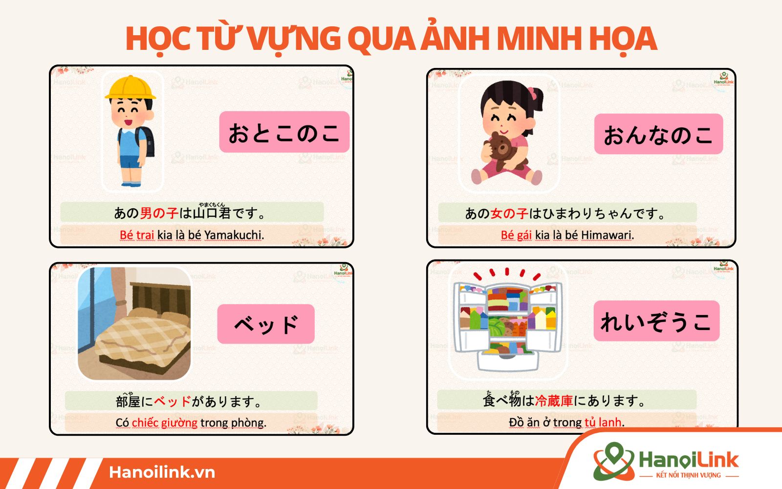 Học từ vựng tiếng Nhật qua hình ảnh minh họa
