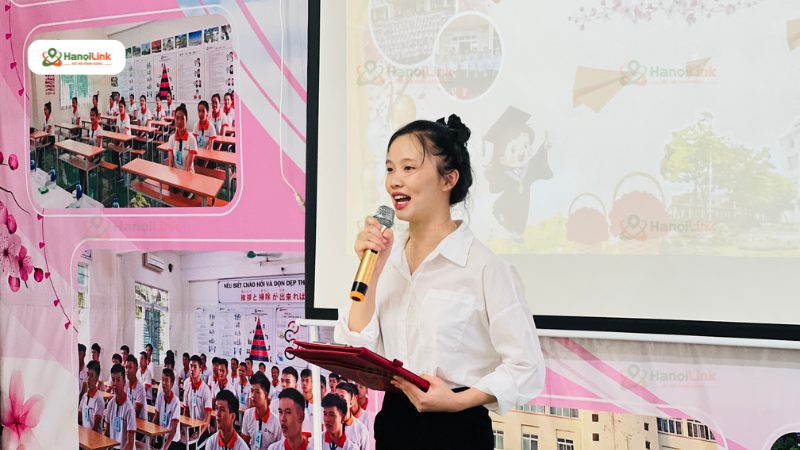 Đại diện đoàn thực tập sinh phát biểu