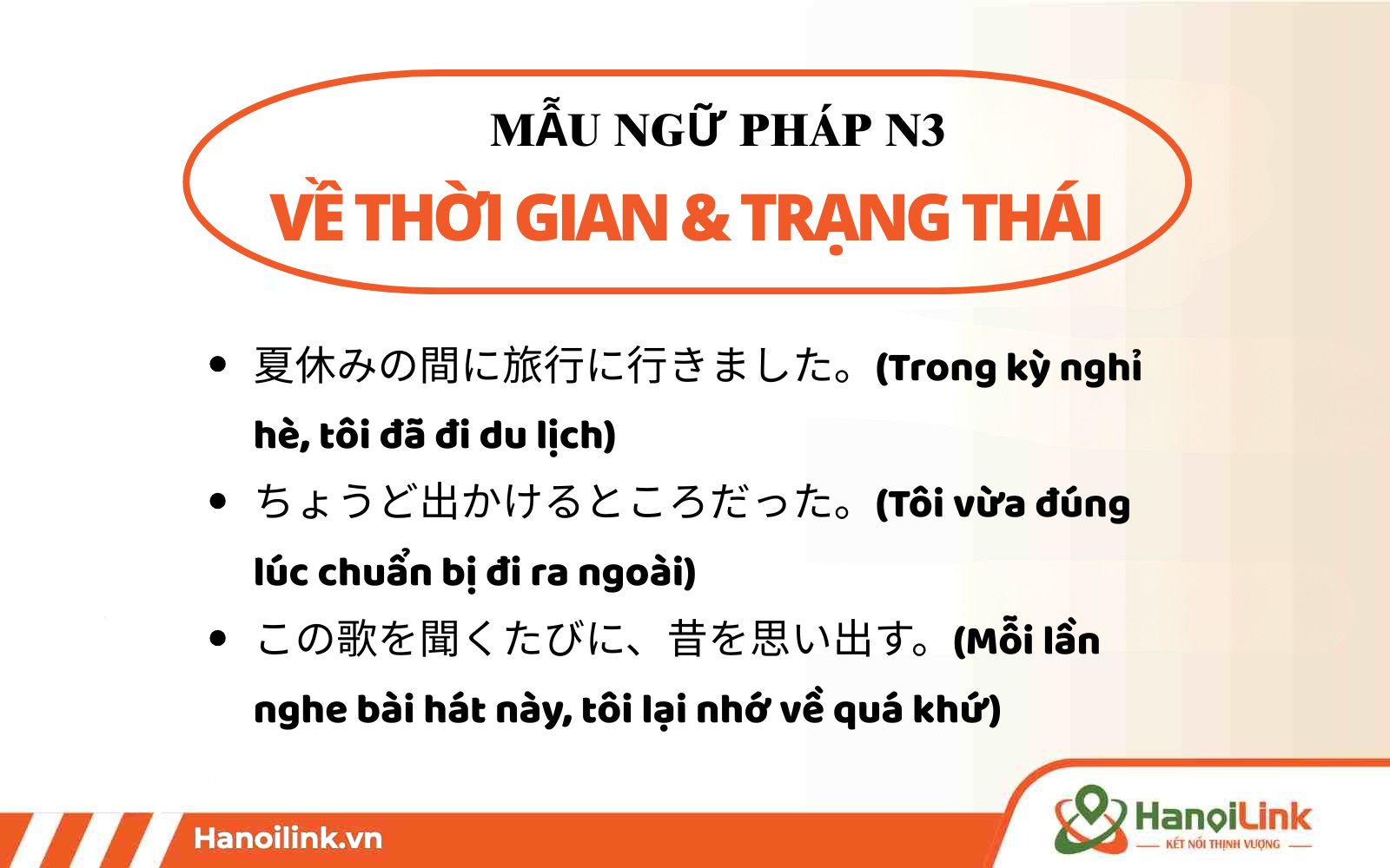 Tổng hợp ngữ pháp N3 chỉ thời gian, trạng thái
