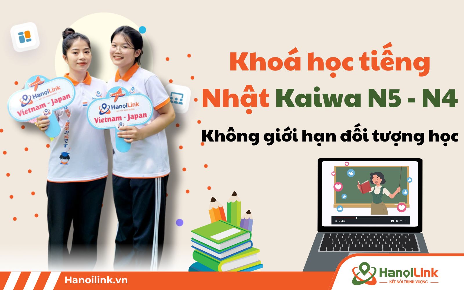 Đối tượng Khóa học tiếng Nhật Kaiwa N5 - N4