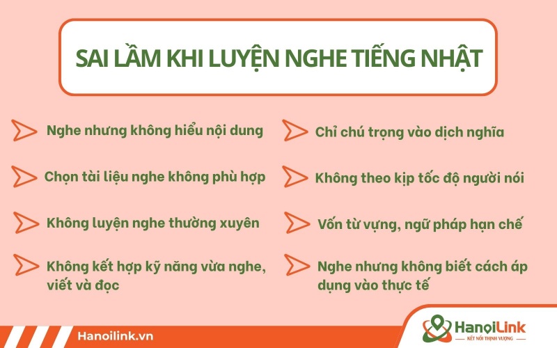 Luyện nghe tiếng Nhật nên tránh các lỗi cơ bản