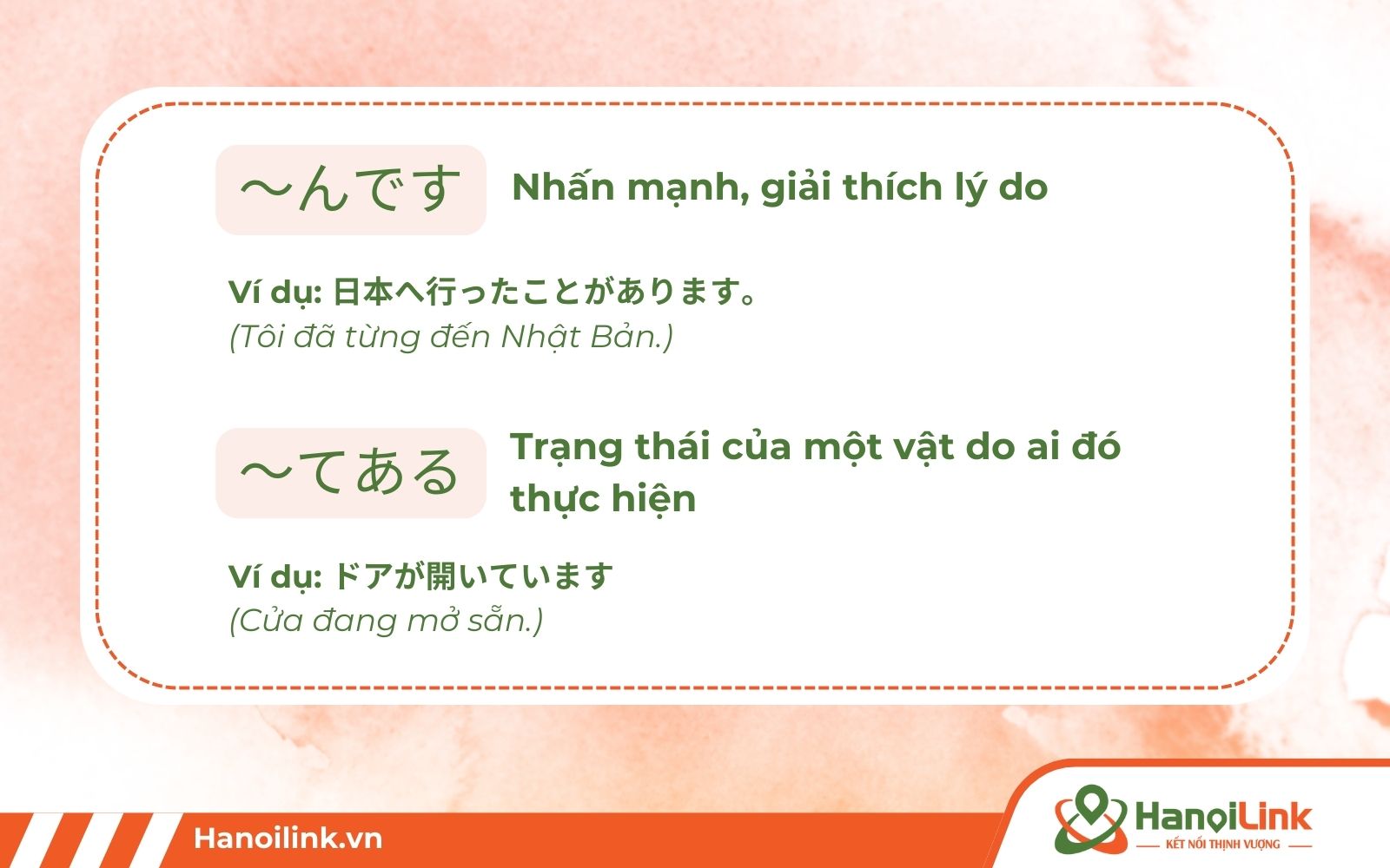 Trạng thái ngữ pháp N4 tổng hợp