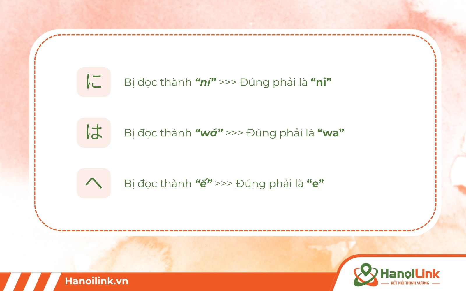 Một số lỗi sai phát âm tiếng Nhật phổ biến như đặt dấu sắc trước trợ từ