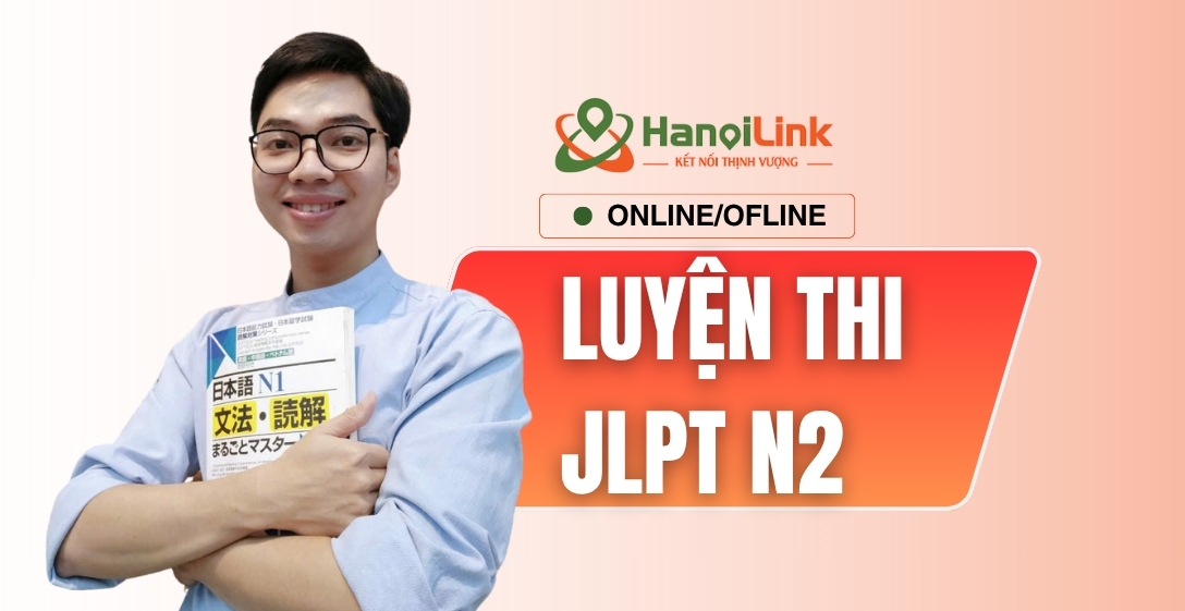 banner khóa luyện thi tiếng Nhật N2 tại HanoiLink