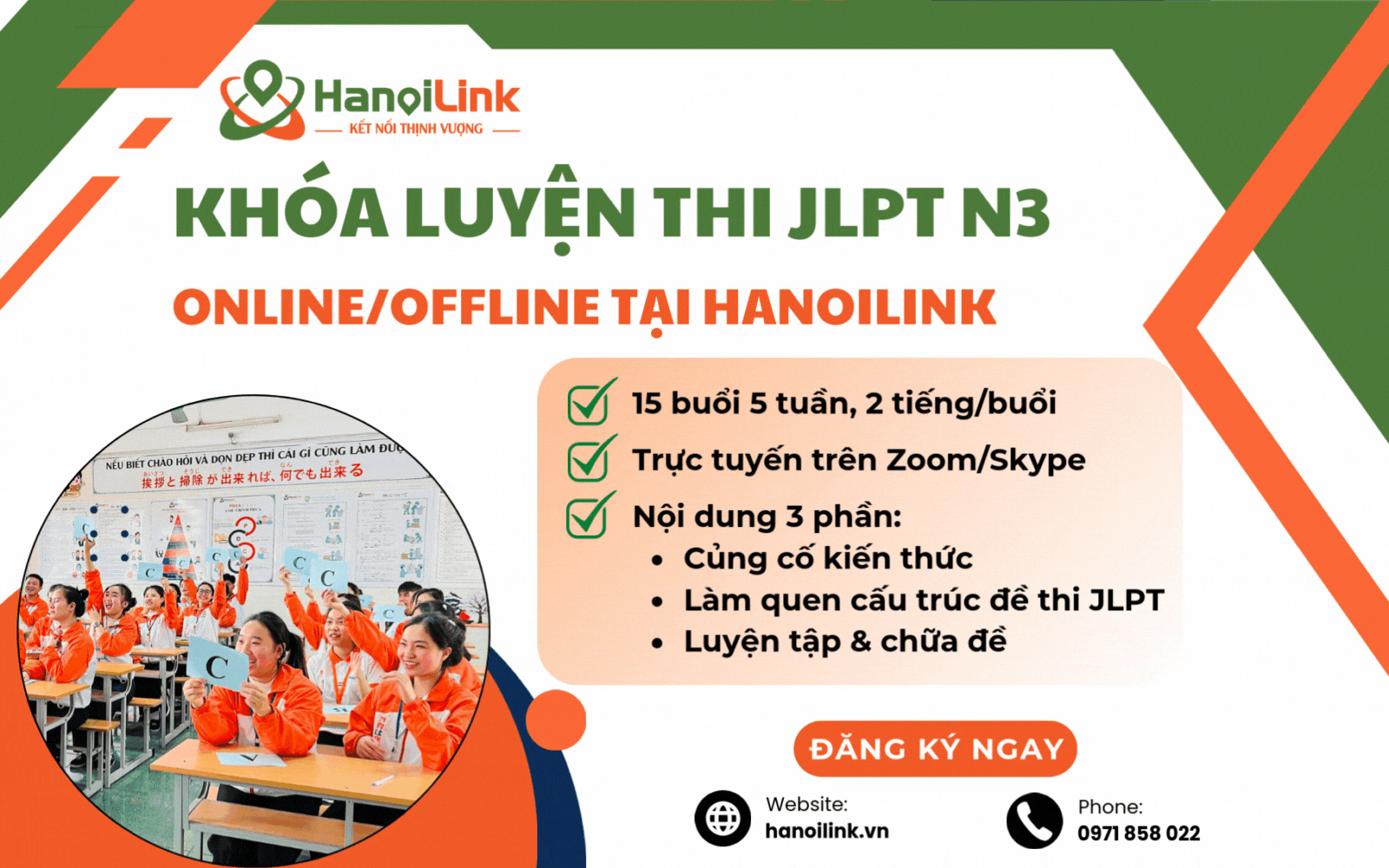 Đăng ký luyện thi JLPT N3 ngay hôm nay!