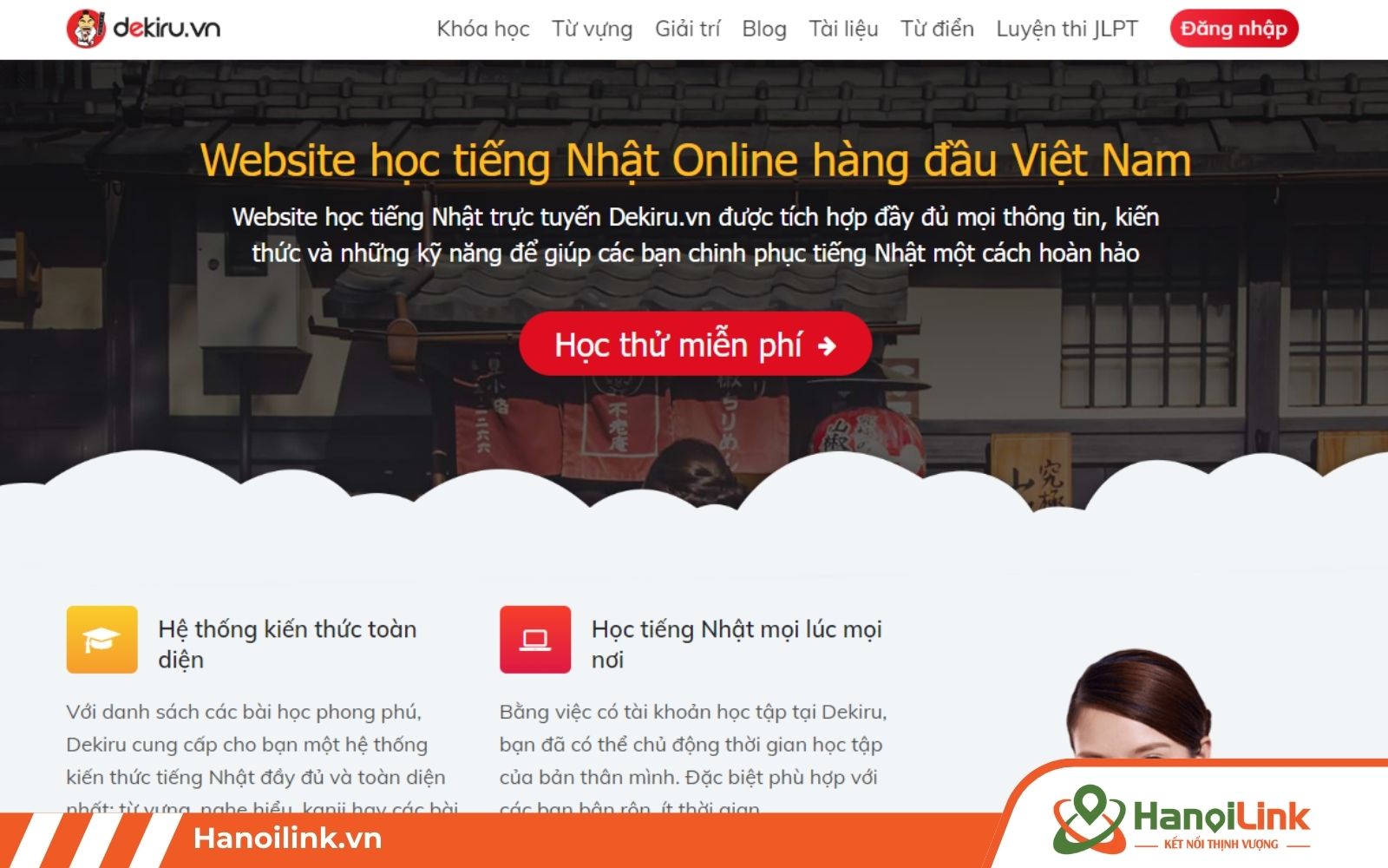 web học tiếng Nhật online Dekiru