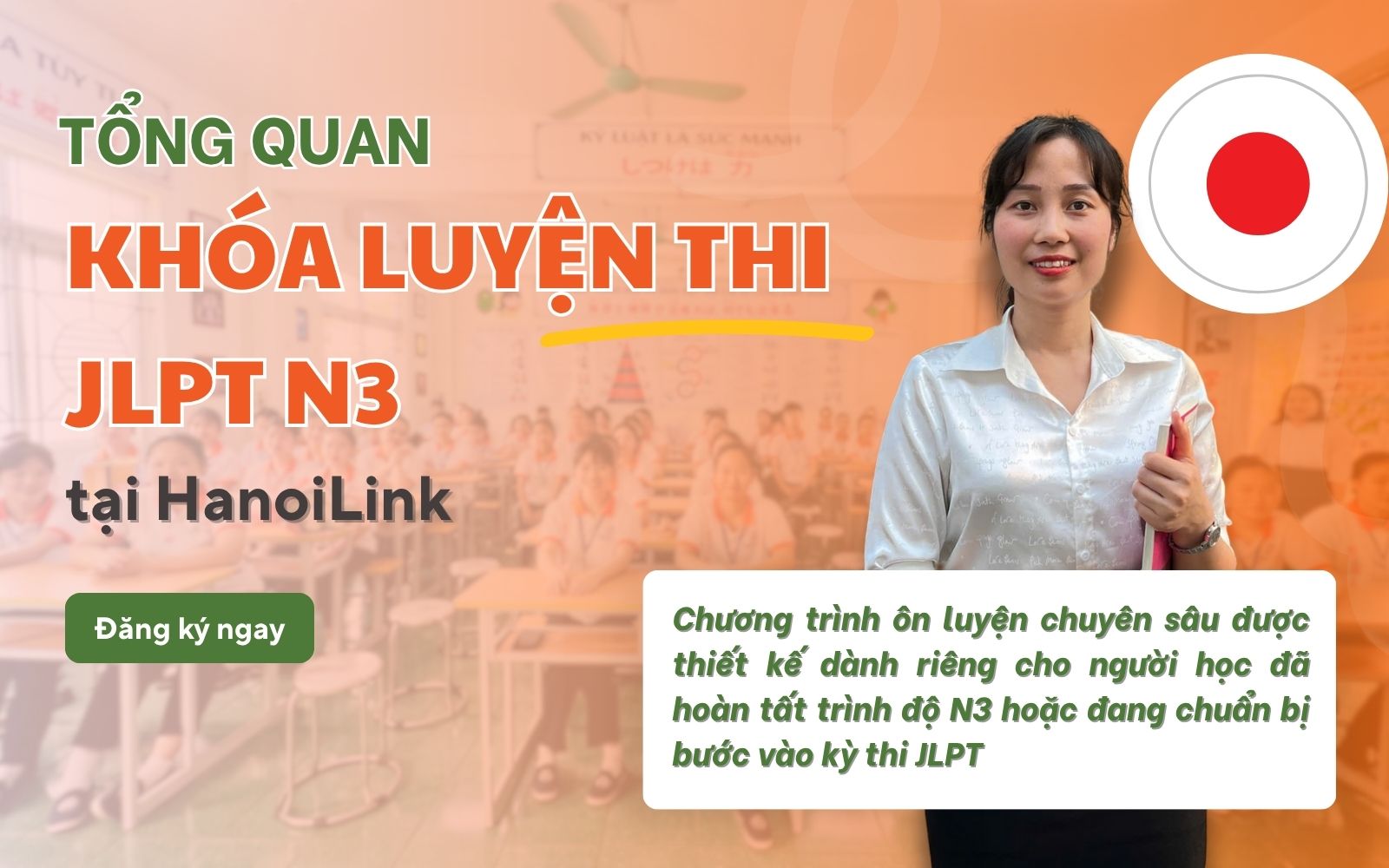 Khóa học luyện thi JLPT N3 tại HanoiLink gồm những gì?