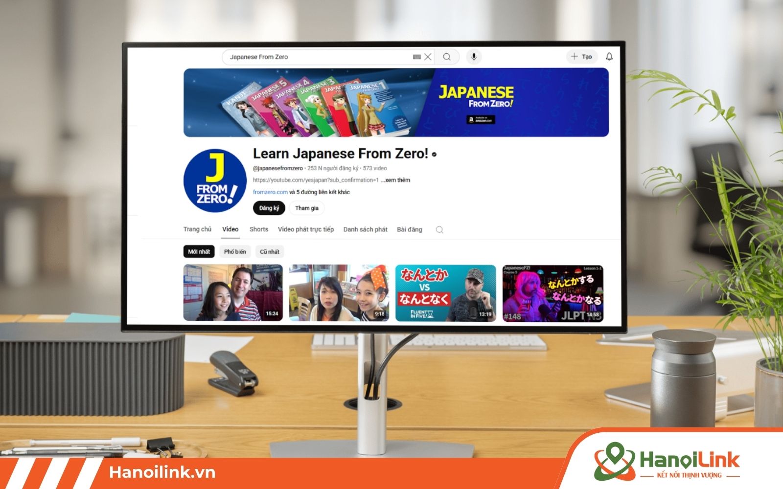 học tiếng Nhật qua kênh Youtube Learn Japanese From Zero được sáng lập bởi George Trombley