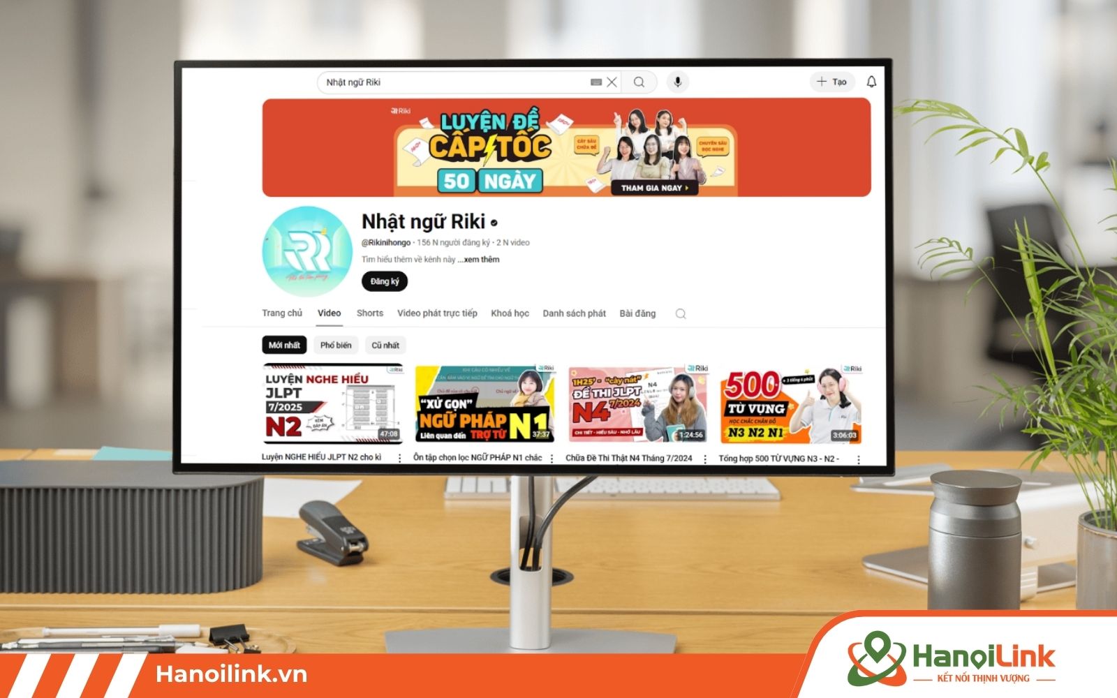kênh Youtube Riki chuyên luyện cho kỳ thi JLPT