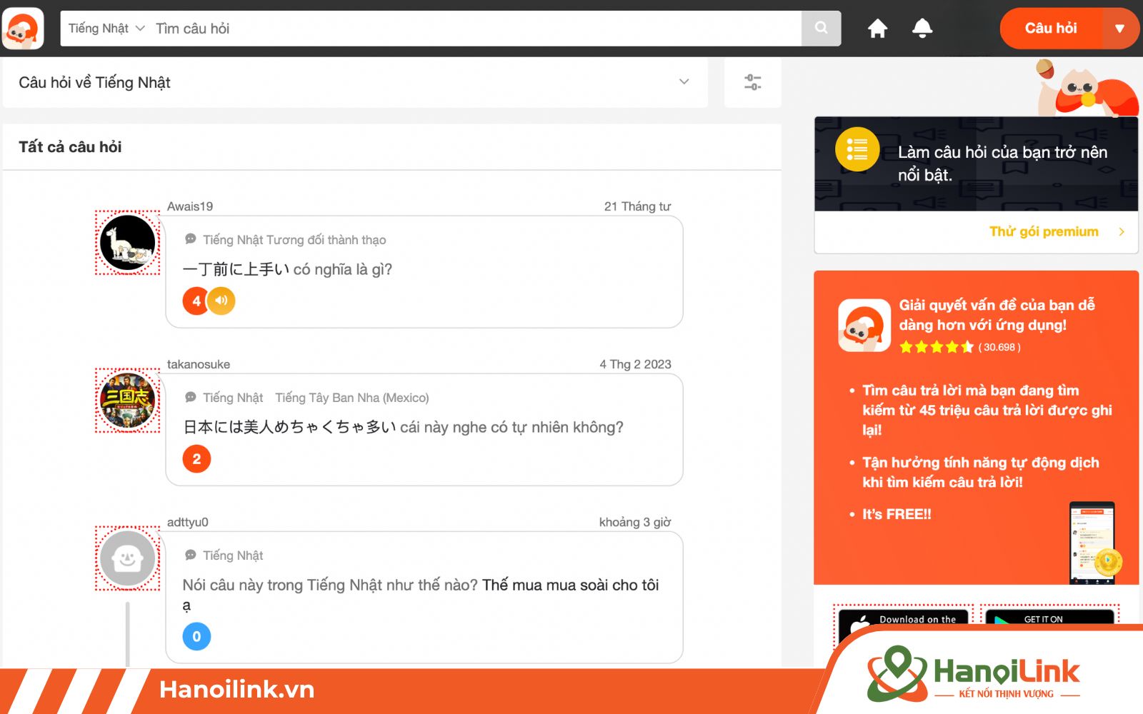 web học tiếng Nhật Online Lang-8