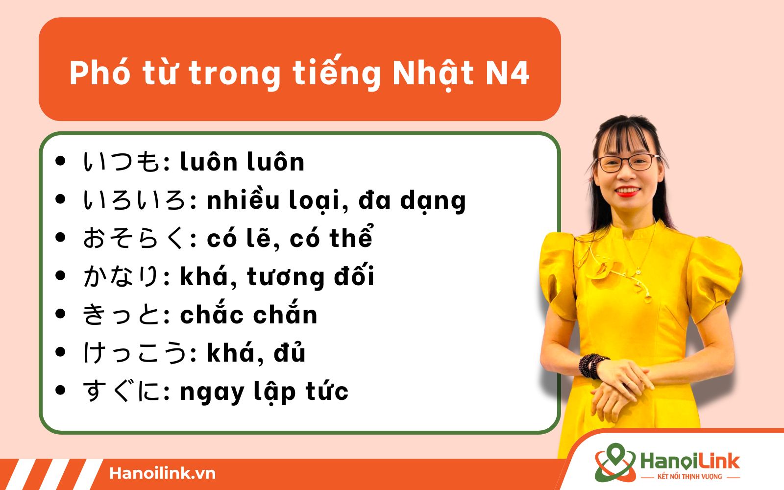 Các phó từ trong tiếng Nhật N4