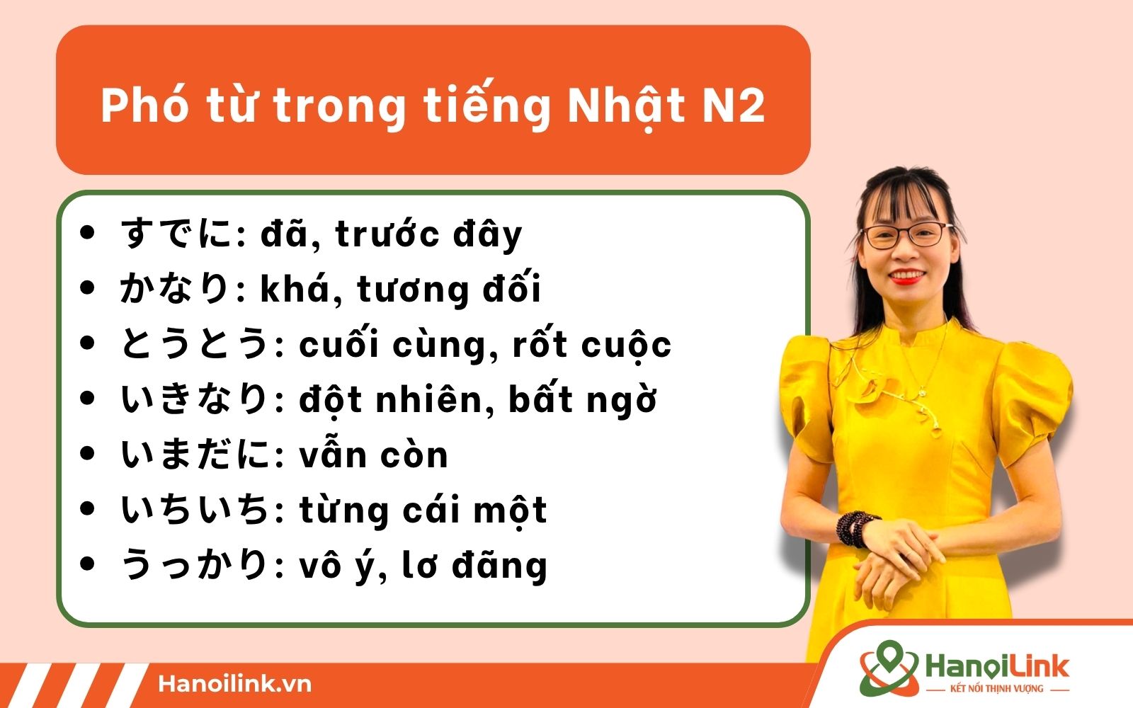 Minh họa một số phó từ trong tiếng Nhật N2