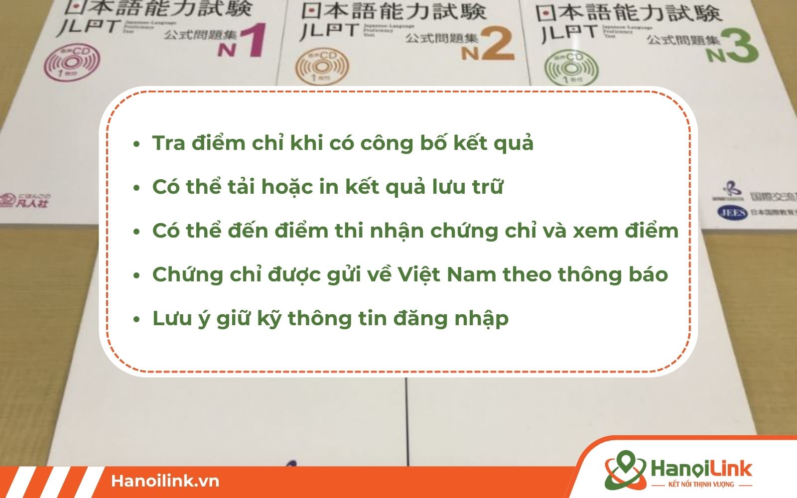 Lưu ý khi tra điểm thi JLPT