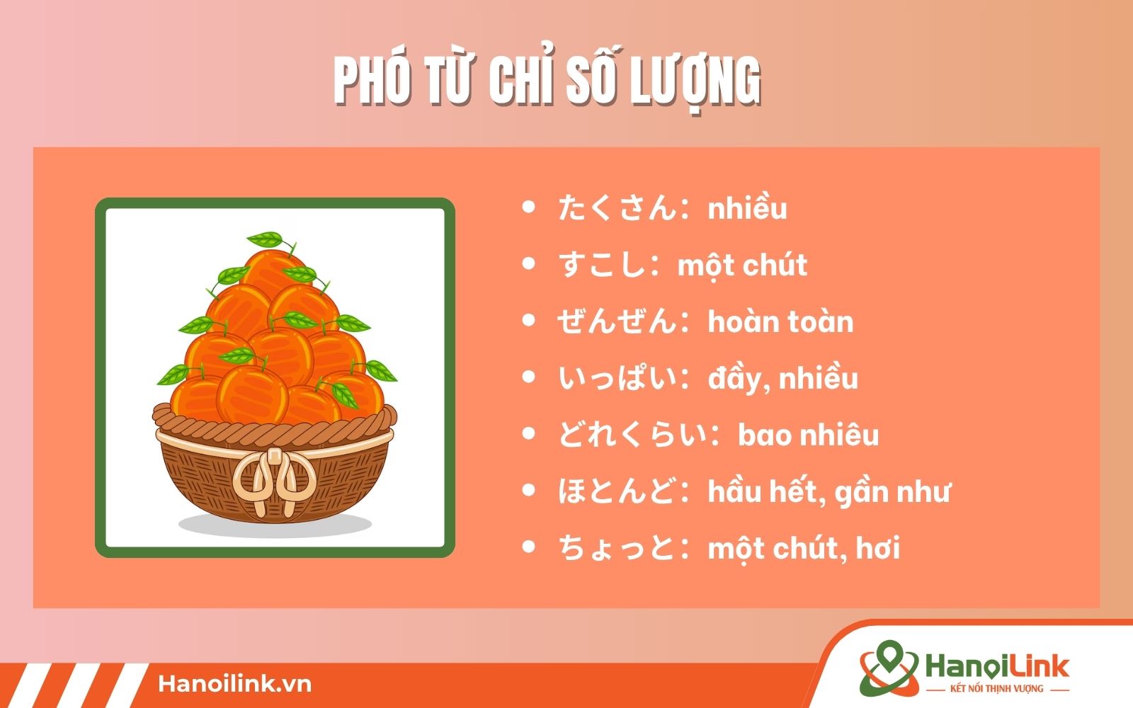 Một số phó từ chỉ số lượng trong tiếng Nhật