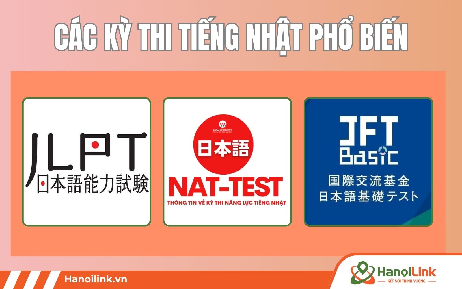 Các kỳ thi tiếng Nhật phổ biến khi xét duyệt