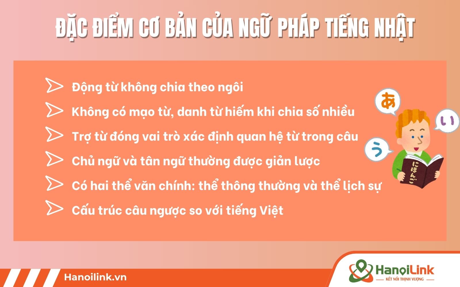 Đặc điểm của ngữ pháp tiếng Nhật