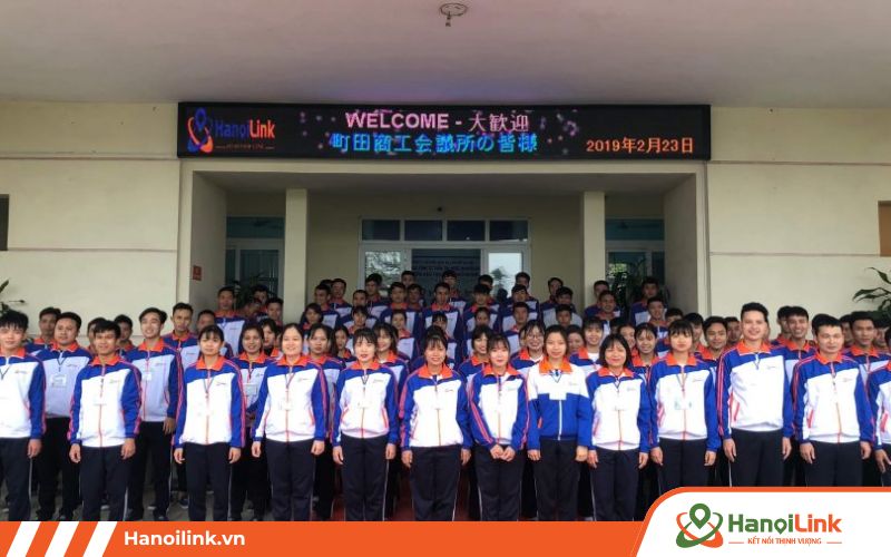 Học viên tham gia khoá học XKLĐ tại HanoiLink 