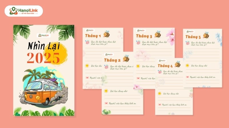 Sổ tay nhìn lại năm 2025 – tổng kết hành trình học tập và đặt mục tiêu mới, quà tặng tháng 12 HanoiLink