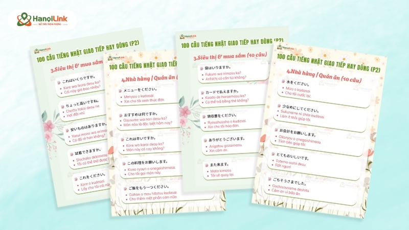 Quà tặng tháng 2 Hanoilink – Học tiếng Nhật miễn phí, nâng cao kỹ năng giao tiếp