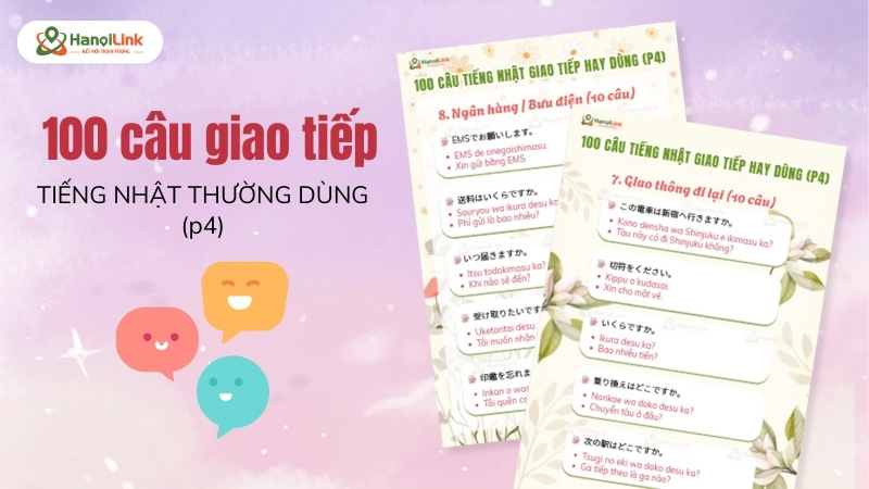 Sổ tay 100 câu giao tiếp tiếng Nhật thường dùng – học nhanh, nhớ lâu