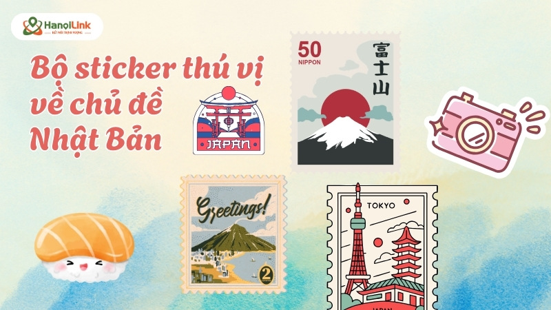 Bộ sticker Nhật Bản dễ thương – tạo cảm hứng học tiếng Nhật
