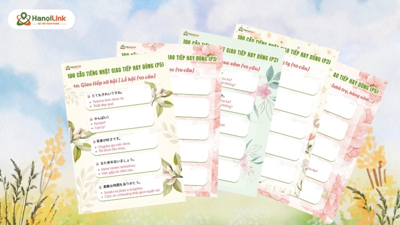 Sổ tay 100 câu giao tiếp tiếng Nhật thường dùng – học nhanh, áp dụng thực tế