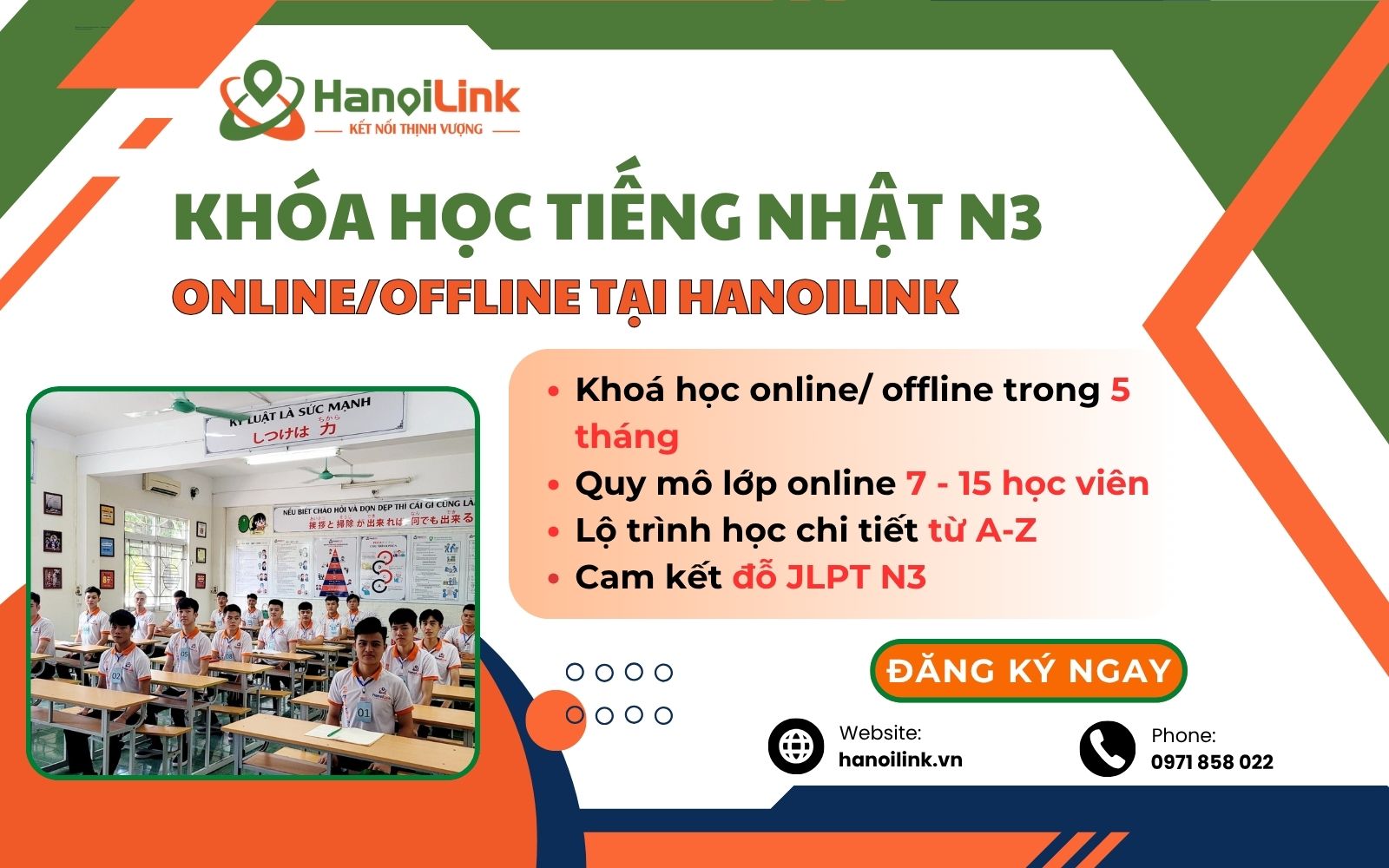 Khoá học tiếng Nhật N3 tại HanoiLink