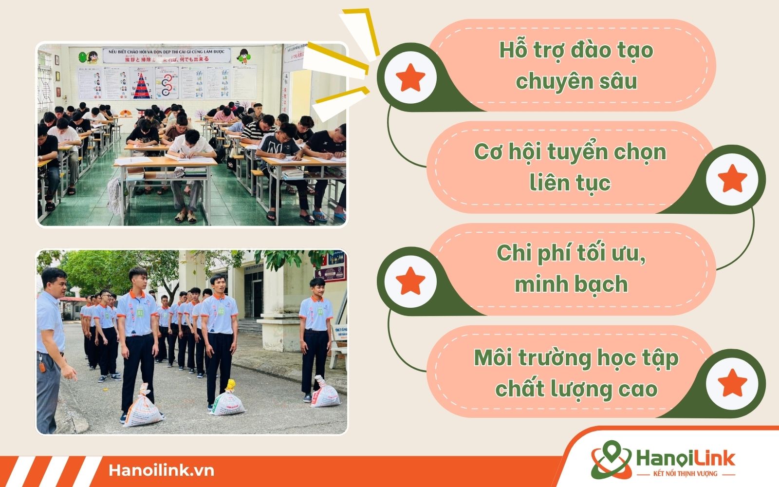 Khi tham gia đơn hàng bò sữa Nhật Bản tại HanoiLink, học viên sẽ được đào tạo tiếng Nhật, hỗ trợ hồ sơ đầy đủ