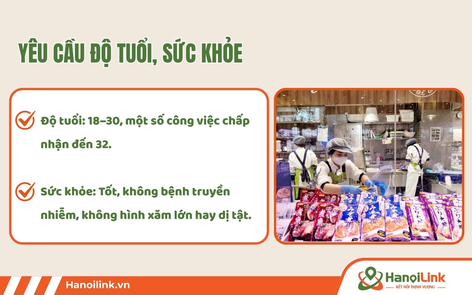 Yêu cầu đơn hàng XKLĐ Nhật Bản yêu cầu 18-30 tuổi