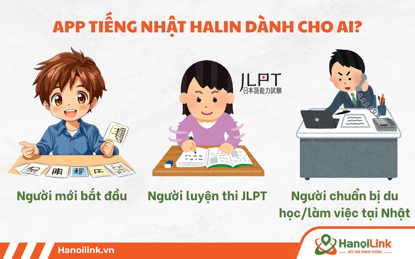 Đối tượng có thể sử dụng app học tiếng Nhật HaLin