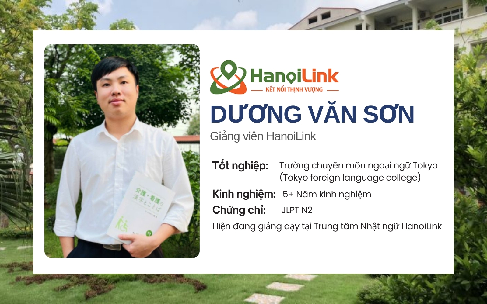 Giảng viên tiếng Nhật HanoiLink - Dương Văn Sơn