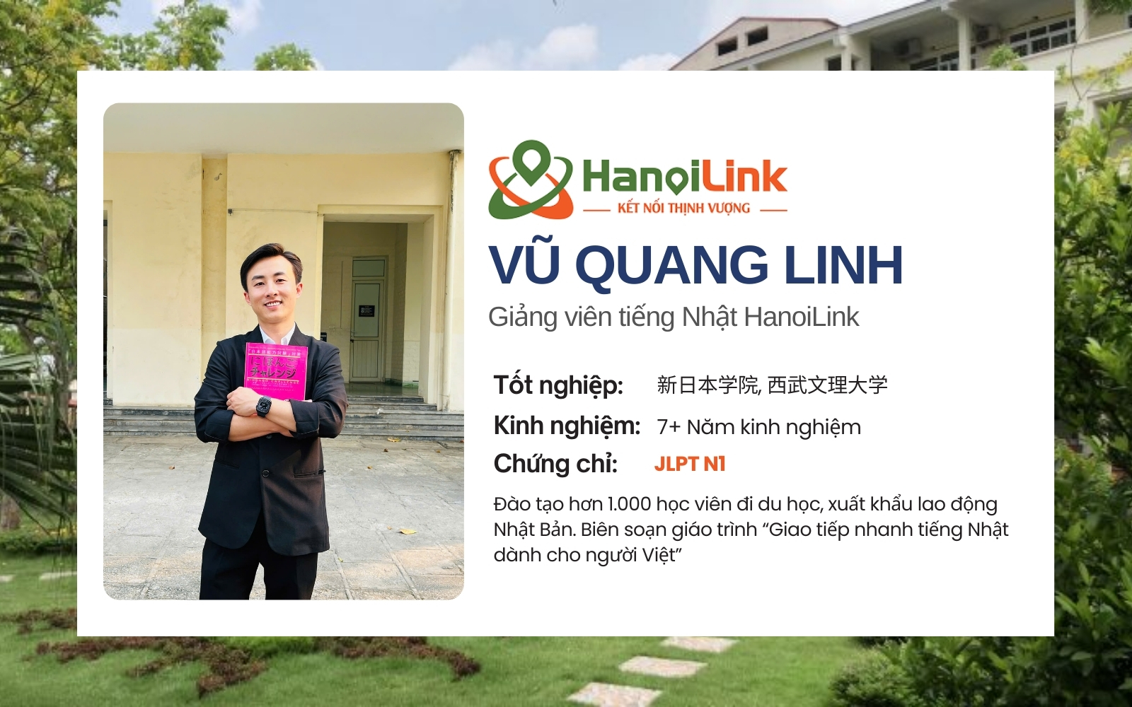 Giáo viên tiếng Nhật HanoiLink - Vũ Quang Linh