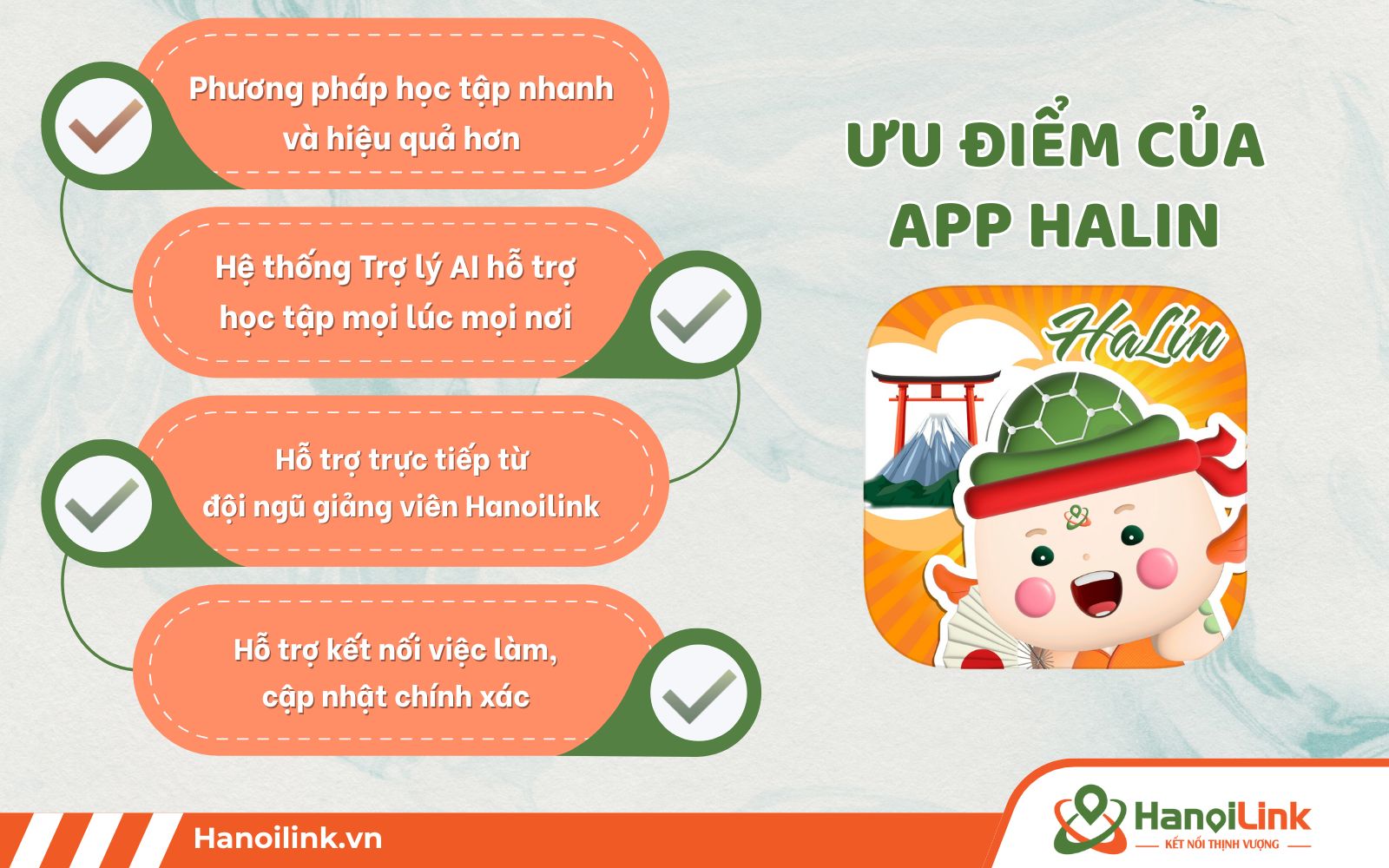 Ưu điểm nổi bật của app học tiếng Nhật HaLin