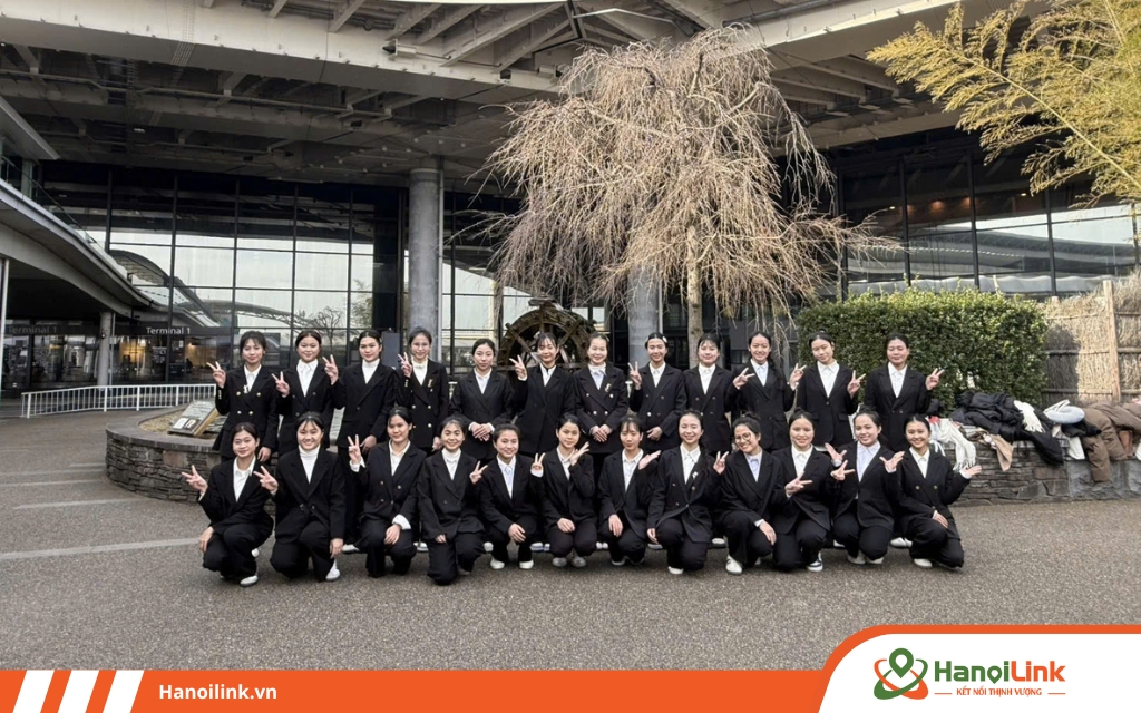 Hình ảnh học viên khi nhập cảnh vào Nhật Bản thành công